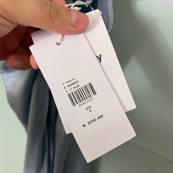 Reformation Casette Sleeveless Silk Midi Dress Cross Back Size 4 Light Blue - Picture 4 of 10